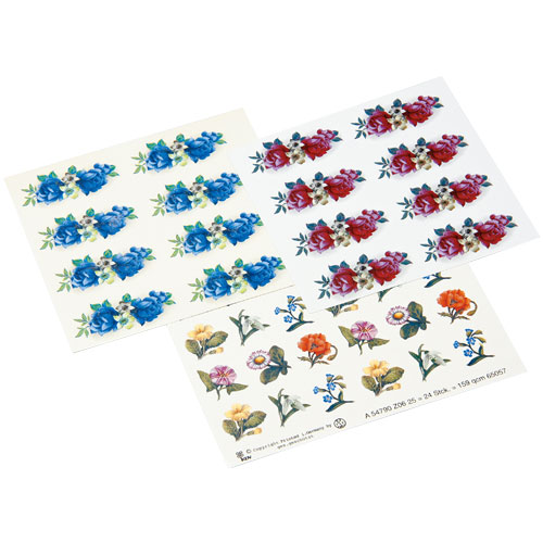 デザイン転写紙セット　花Ｄ　（上絵用）