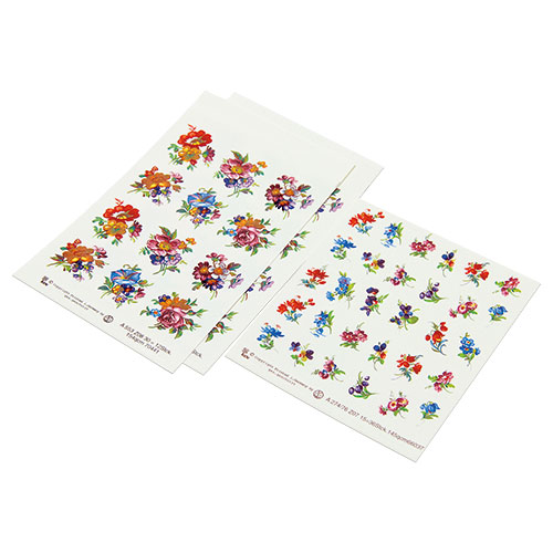 デザイン転写紙セット　花B　（上絵用）