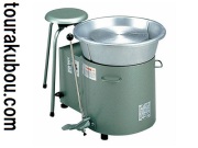 グット電機 電動ろくろ TP-1型 ドベ受け付 専用椅子付 カメ板Φ30cm1枚サービス 本格 1年保証