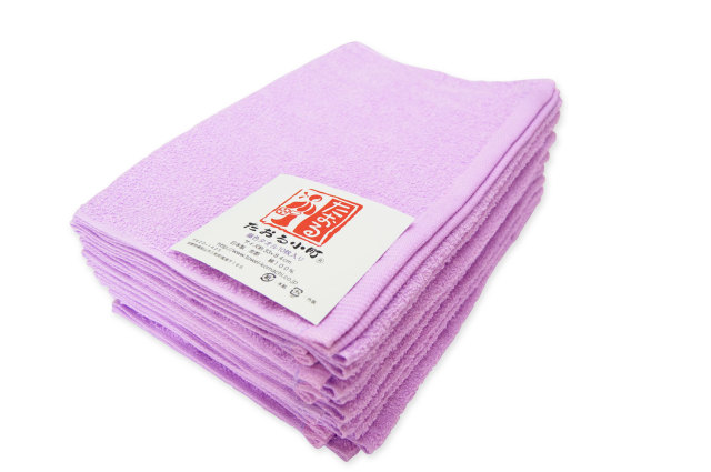 藤色 紫 パープル　ラベンダー色　タオル