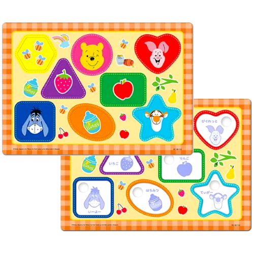 人気のディズニー ミッキー ミニー プーさんの学べる 遊びパズルが登場。小さなお子様でも遊べる簡単なパズルです。楽しくお勉強できます