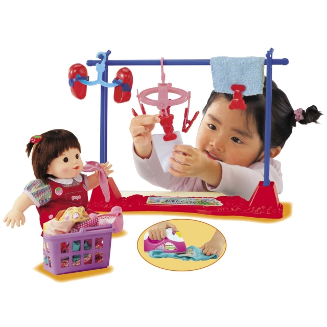 ぽぽちゃん お洗たくごっこPlus アイロン＆お洗たくカゴつき