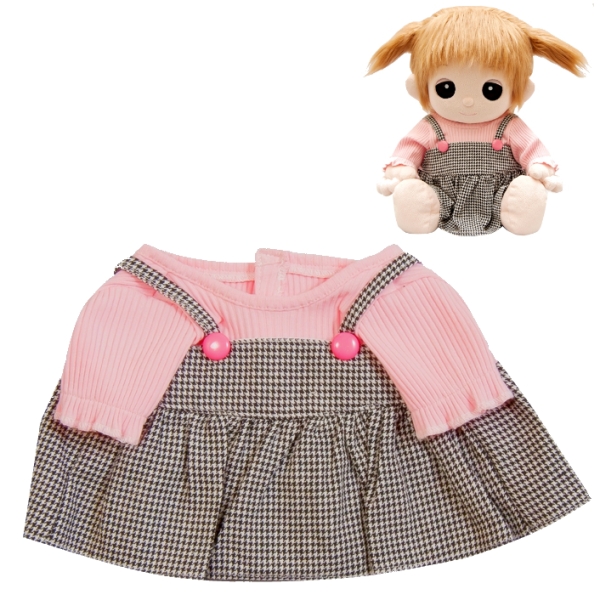 【おもちゃのジャンボ】 夢の子コレクション37 千鳥柄あったかワンピース お洋服 ユメル ネルル ミルル 通販 販売