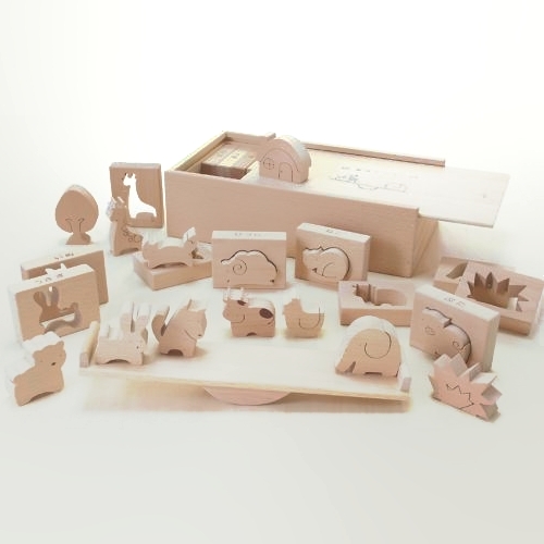 木のおもちゃ 森のシーソー