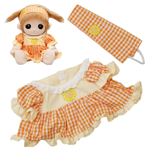 【おもちゃのジャンボ】 夢の子コレクション36 ひまわりサマーワンピース （ヘアバンド付き） お洋服 ユメル ネルル ミルル 通販 販売