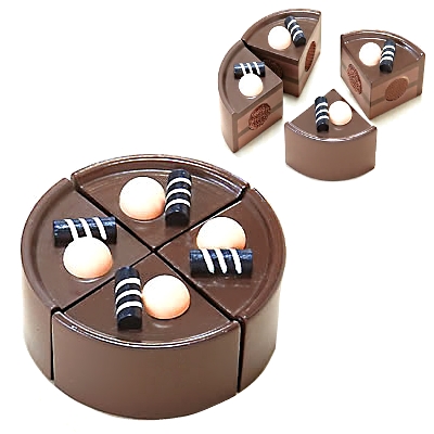 【おもちゃのジャンボ】 木のおもちゃ おままごと 食材 ケーキ （チョコ） ミニキッチン 拡張パーツ 木製玩具 通販 販売