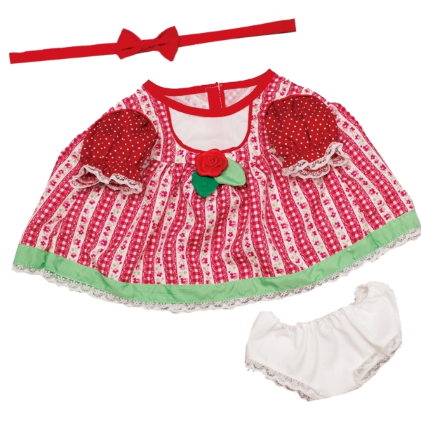 【おもちゃのジャンボ】 ユメル ネルル ミルル 夢の子コレクション43 カントリー風ワンピース カチューシャ パンツ付き お洋服 通販 販売