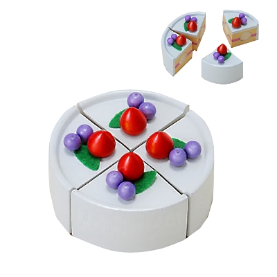 【おもちゃのジャンボ】 木のおもちゃ おままごと 食材 ケーキ （クリーム） ミニキッチン 拡張パーツ 木製玩具 通販 販売