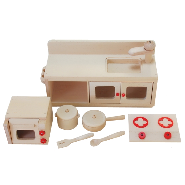【おもちゃのジャンボ】 木のおもちゃ ミニキッチンセット 木製玩具 おままごと 食材 調理機器 通販 販売