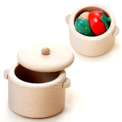 【おもちゃのジャンボ】 木のおもちゃ ミニキッチン ままごと用 鍋 通販 販売