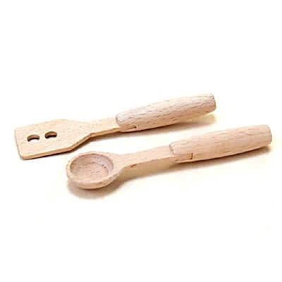 【おもちゃのジャンボ】 木のおもちゃ おままごと 調理器具 スプーン フォーク ミニキッチン 拡張パーツ 木製玩具 通販 販売