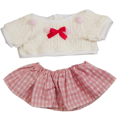 【おもちゃのジャンボ】 夢の子コレクション37 手編み風セーター＆チェック柄スカート お洋服 ユメル ネルル ミルル 通販 販売
