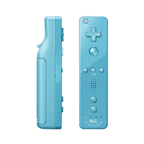 ニンテンドー Wii リモコンプラス アオ （Wiiリモコンジャケット付き）