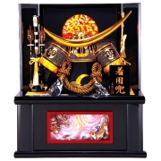 鎧兜飾り台★鯉のぼり★展示品5-10 どんぐり鯉のぼりとどんぐり鎧兜のセット 五月人形 端午の節句 木製