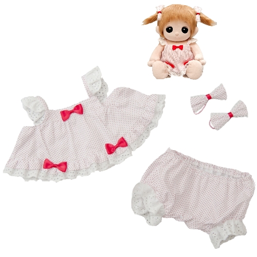 【おもちゃのジャンボ】 夢の子コレクション36 水玉下着セット リボン付き お洋服 ユメル ネルル ミルル 通販 販売