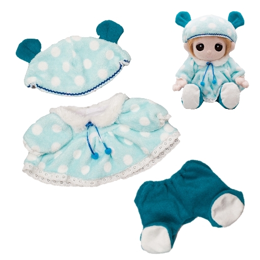 ユメル/YUMEL 夢の子ネルル ネルル ミルル 夢の子コレクション 42 水玉ロンパース（帽子付き） 男女兼用 服