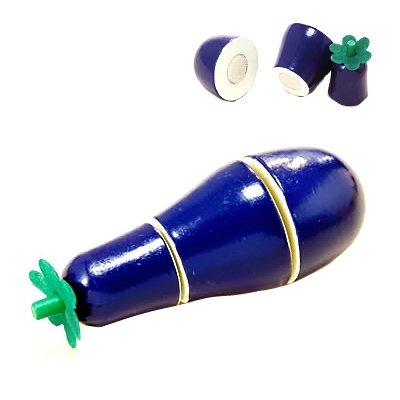 【おもちゃのジャンボ】 木のおもちゃ おままごと 食材 なすび ミニキッチン 拡張パーツ 木製玩具 通販 販売