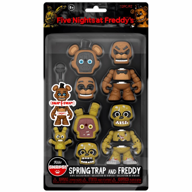 FNAF ファイブ・ナイツ・アット・フレディーズ ファンコ スナップス! スナップ&スワップ フィギュア 2パック フレディ & スプリングトラップ