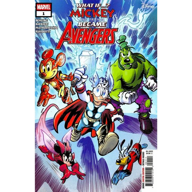 アメリカンコミックス マーベルコミックス ホワット・イフ...?  ミッキー&フレンズ ビカム アベンジャーズ ワンショット 【クリックポストOK】