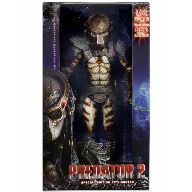 ネカ プレデター 1/4スケール 18インチ アクションフィギュア 『プレデター2』 シティハンター プレデター with LED ライトアップ
