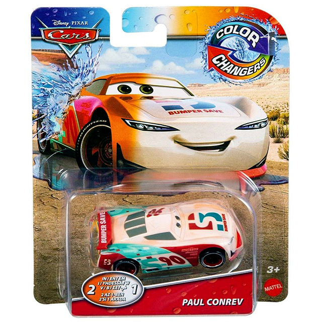 カーズ 2020 マテル 1/55スケール ミニカー カラーチェンジャーズ 1パック ポール・コンレブ