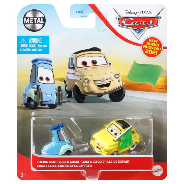 ディズニー ピクサー カーズ 21 マテル 1 55スケール ダイキャスト キャラクターカー 1パック レーシング スタート ルイジ グイド