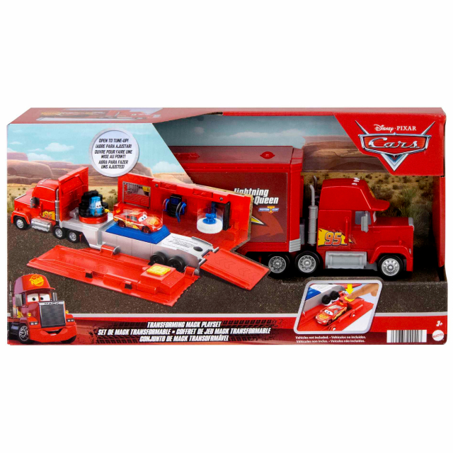 ディズニー ピクサー カーズ 2022 マテル 1/55スケール ダイキャスト ミニカー トランスフォーミング マック プレイセット