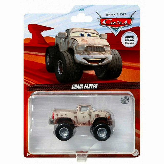 ディズニー ピクサー カーズ 2022 マテル 1/55スケール ダイキャスト ミニカー デラックスサイズ 1パック クレイグ・ファスター