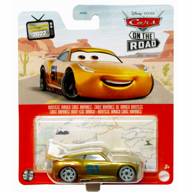 ディズニー ピクサー カーズ・オン・ザ・ロード 2023 マテル 1/55スケール ダイキャスト ミニカー 1パック ラスティーズ・ダイナコ クルーズ・ラミレス