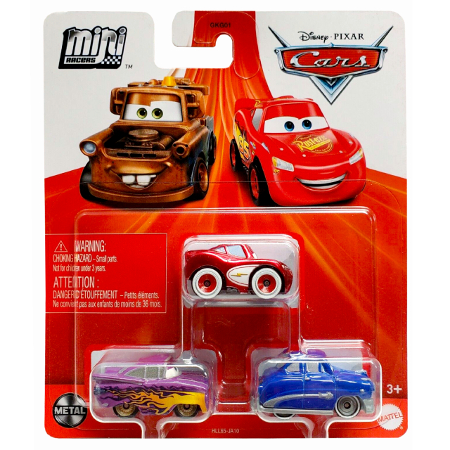 ディズニー ピクサー カーズ 2023 マテル ミニレーサーズ ダイキャスト ミニカー 3パック クルージング ライトニング・マックイーン & ラモーン & ドック・ハドソン