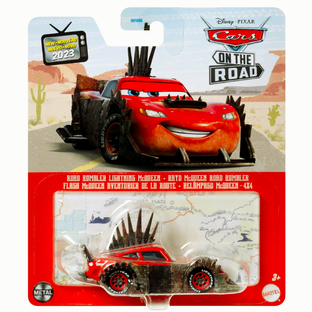 ディズニー ピクサー カーズ・オン・ザ・ロード 2023 マテル 1/55スケール ダイキャスト ミニカー 1パック ロード・ランブラー ライトニング・マックイーン