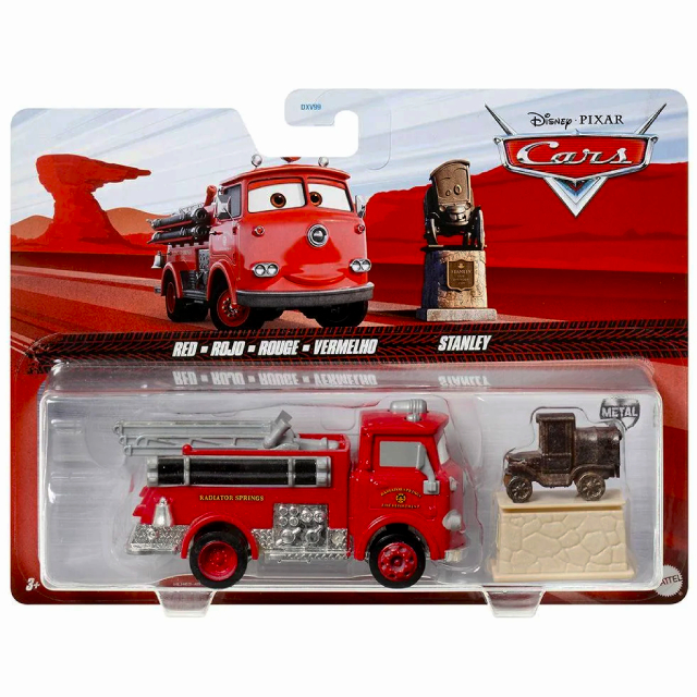 ディズニー ピクサー カーズ 2023 マテル 1/55スケール ダイキャスト ミニカー 2パック レッド & スタンレー