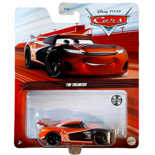 ディズニー ピクサー カーズ 2023 マテル 1/55スケール ダイキャスト ミニカー 1パック ティム・トレッドレス No.28