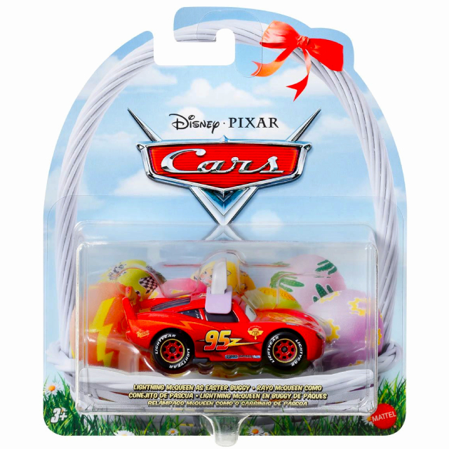 ディズニー ピクサー カーズ 2024 マテル 1/55スケール ダイキャスト ミニカー イースター限定 1パック イースターバギー・ライトニング・マックイーン