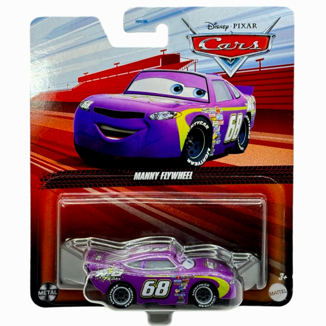 ディズニー ピクサー カーズ 2024 マテル 1/55スケール ダイキャスト ミニカー 1パック マニー・フライホイール No.68