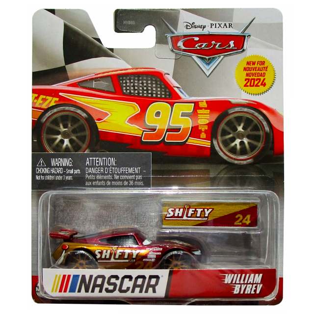 ディズニー ピクサー カーズ 2024 マテル 1/55スケール ダイキャスト ミニカー “ナスカー・シリーズ” 1パック ウィリアム・バイレブ