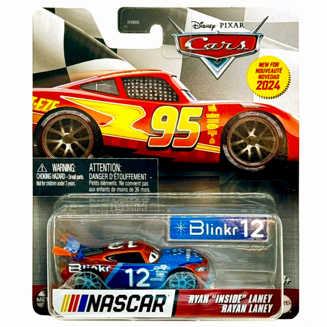 ディズニー ピクサー カーズ 2024 マテル 1/55スケール ダイキャスト ミニカー “ナスカー・シリーズ” 1パック ライアン・"インサイド"・レイニー