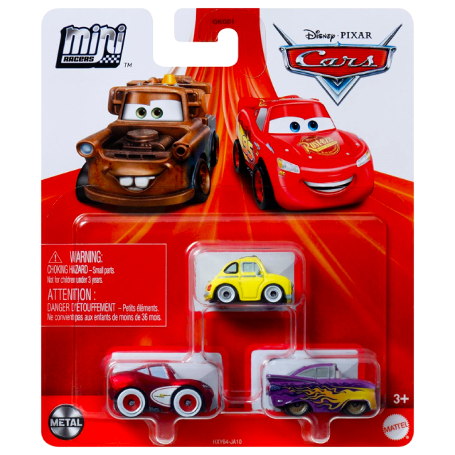 ディズニー ピクサー カーズ 2024 マテル ミニレーサーズ ダイキャスト ミニカー 3パック クルージング ライトニング・マックイーン & ルイジ & ラモーン