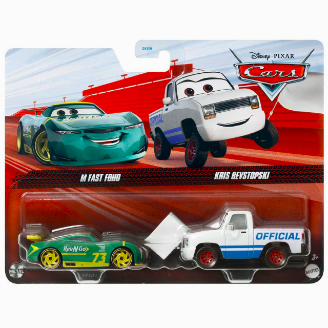 ディズニー ピクサー カーズ 2024 マテル 1/55スケール ダイキャスト ミニカー 2パック M・ファスト・フォン & クリス・レブストップスキー