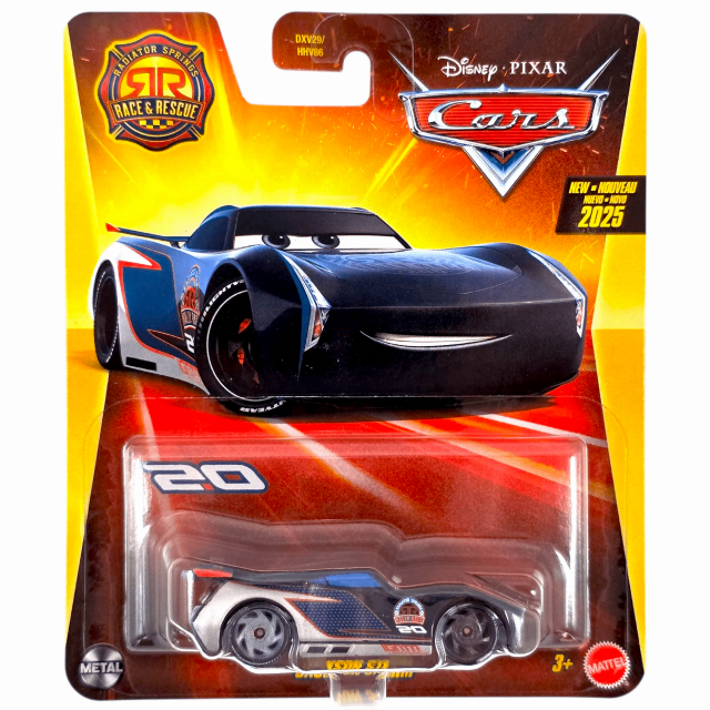 ディズニー ピクサー カーズ 2025 マテル 1/55スケール ダイキャスト ミニカー “レース&レスキュー” 1パック ジャクソン・ストーム