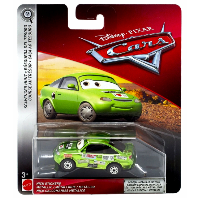 ディズニー ピクサー カーズ 2020 マテル 1/55スケール ダイキャスト ミニカー 1パック メタリック ニック・ステッカーズ (スカベンジャー ハント)