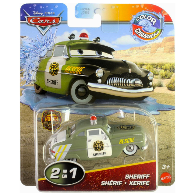 ディズニー ピクサー カーズ 2025 マテル 1/55スケール ミニカー カラーチェンジャーズ “レース&レスキュー” 1パック シェリフ