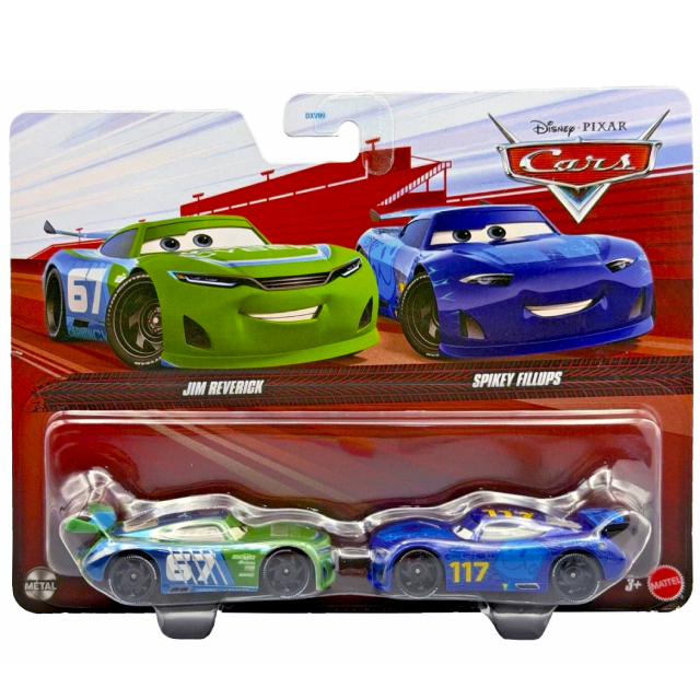 ディズニー ピクサー カーズ 2025 マテル 1/55スケール ダイキャスト ミニカー 2パック ジム・レヴェリック No.67 & スパイキー・フィルアップス No.117