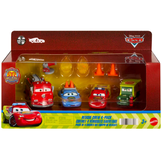 ディズニー ピクサー カーズ 2026 マテル 1/55スケール ダイキャスト ミニカー “レース&レスキュー” 4パック レスキュー・クルー (ライトニング・マックイーン & サリー & レッド & サージ)