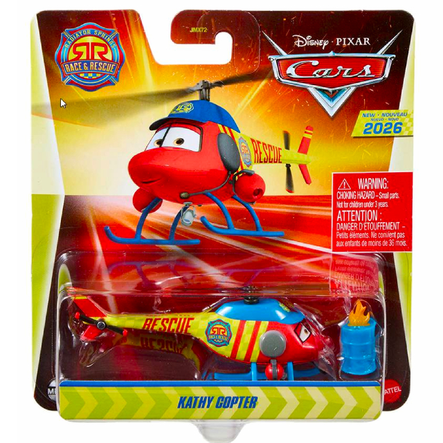 ディズニー ピクサー カーズ 2026 マテル 1/55スケール ダイキャスト ミニカー “レース&レスキュー” 1パック キャシー・コプター