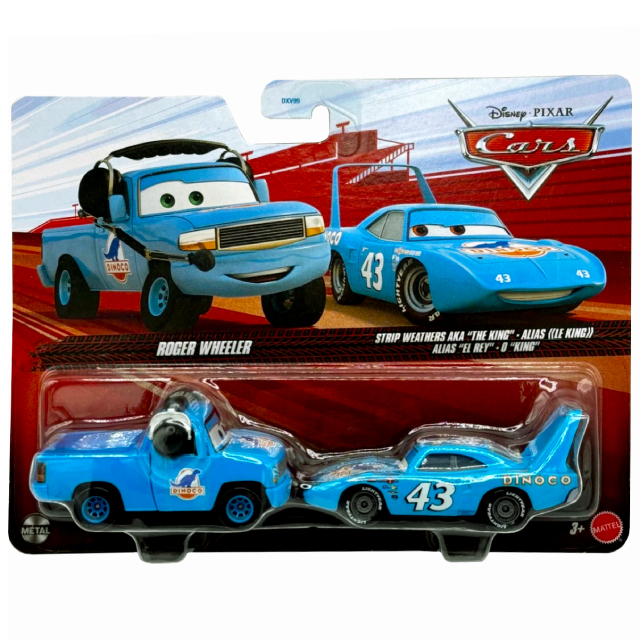 ディズニー ピクサー カーズ 2026 マテル 1/55スケール ダイキャスト ミニカー 2パック ロジャー・ウィーラー & ストリップ・ウェザース “キング”