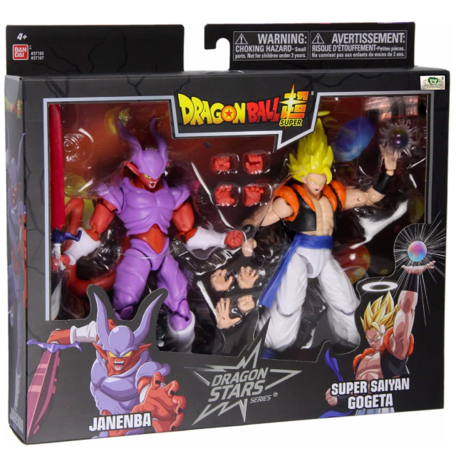 ドラゴンボール超 USAバンダイ ドラゴンスターズ 6インチ アクションフィギュア 2パック スーパーサイヤ人 ゴジータ VS ジャネンバ
