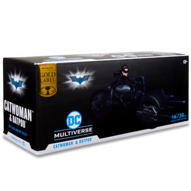 バットマン ダークナイト・トリロジー マクファーレントイズ DC マルチバース ゴールドラベル 7インチ ビークル & フィギュア セット バットポッド with キャットウーマン 【国内版】