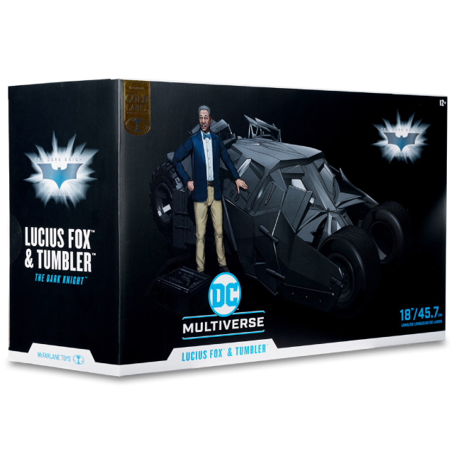 バットマン ダークナイト・トリロジー マクファーレントイズ DC マルチバース ゴールドラベル 7インチ デラックス ビークル&フィギュア セット バットモービル “タンブラー” with ルーシャス・フォックス 【同梱不可商品】