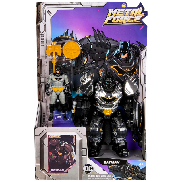 スピンマスター DCコミックス メタル・フォース シリーズ 4インチ アクションフィギュア バットマン with メタルフォース・アーマー